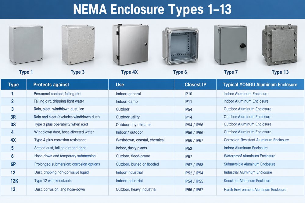 Complete NEMA Rating Chart (Type 1&ndash;13)