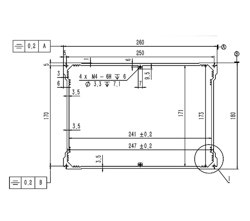 waterproof enclosure for electronics | Dimension Drawing